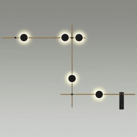 Настенный поворотный светильник 6632/18WL Odeon Light Flavio HIGHTECH ODL24 металл/черный/античная бронза/акрил IP20 LED 18W 3000K 220V