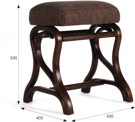 Банкетка Диана темно-коричневый/рогожка коричневая от фабрики Mebelik