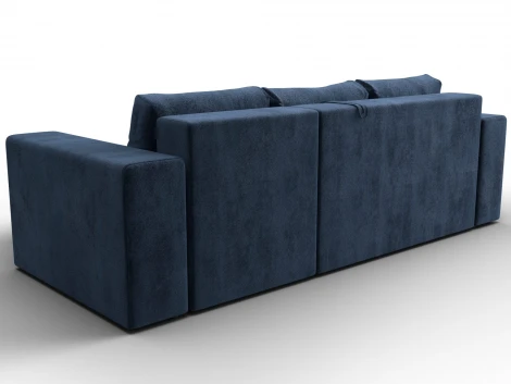 Диван угловой Лига-076 угол универсальный (ДСП/Пластик/Велюр/Синий) Лига Диванов 129848