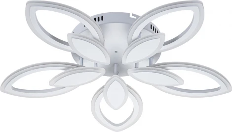 Потолочный светодиодный светильник 84Вт, 6180Лм, 3500-4000К, Ra>80, плавная регулировка мощности, изменение цветовой температуры, ночник,  металл/акрил, белый