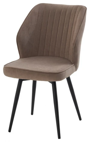 Стул РОССО 360 град. поворот. цвет B5 Капучино, велюр / черный каркас M-City 64756