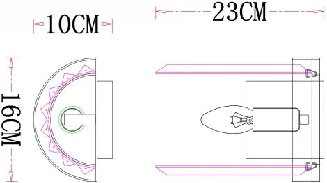 Бра Arte Lamp Secunda A1003AP-1CC (220V, хрусталь)