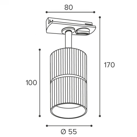 Трековый светильник однофазный Wolta WTL-GU10/18WG под лампу GU10 белый / золотой NIMB