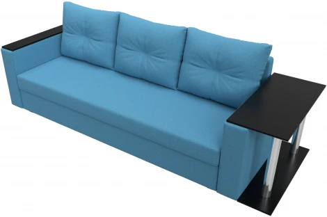 Диван прямой Атланта Лайт со столом справа Лига Диванов (Рогожка) арт.126163