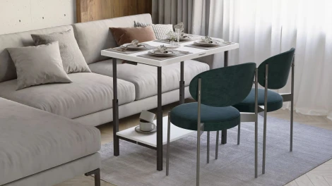 Стол-трансформер Калифорния Мидж ЛДСП белый 3685145301