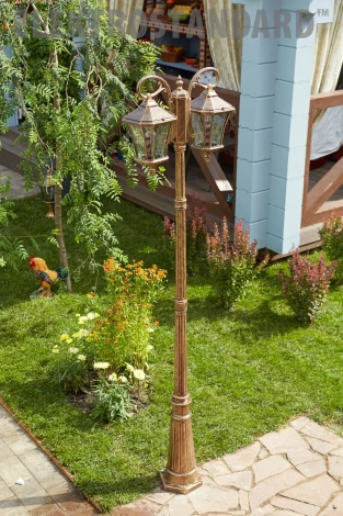 Наземный фонарь Elektrostandard Virgo черное золото GLXT-1450F/2