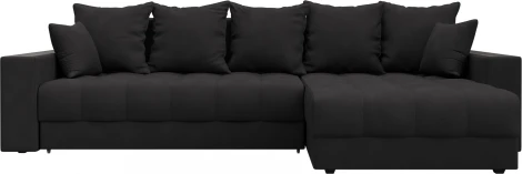 Диван угловой с декором и полкой Лига-050 НПБ Лига Диванов (Замша) арт.128614