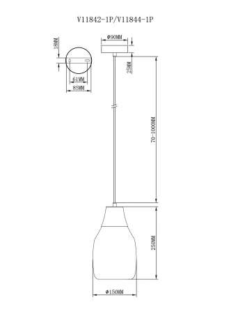 Подвесной светильник Moderli Adalina V11844-1P