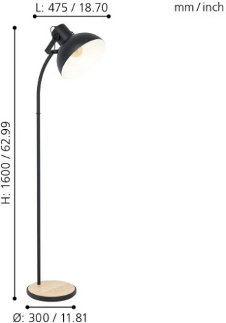 Торшер Eglo Lubenham 43166 (220V, выключатель)