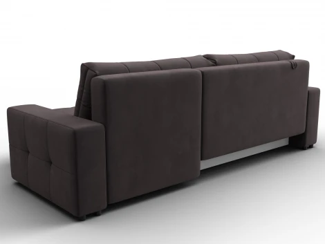 Диван угловой Лига-122 угол универсальный (ДСП,Брус,Велюр/Коричневый) Лига Диванов 137606