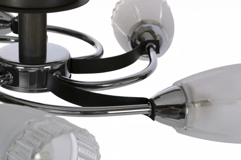 Потолочная люстра IDLamp Carlotta 865/5PF-Darkchrome