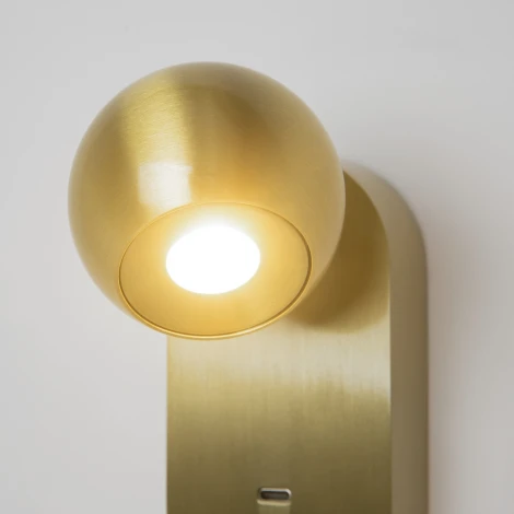Спот с usb Maytoni Elfin MOD434WL-L5BS3K (LED, 220V, выключатель, шар)