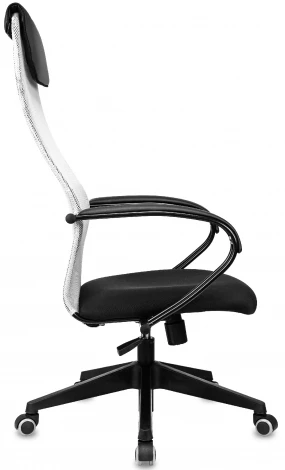 Кресло руководителя CH-607 светло-серый TW-02 сиденье черный сетка/ткань с подголов. крестов. пластик Бюрократ CH CH-607/LGREY
