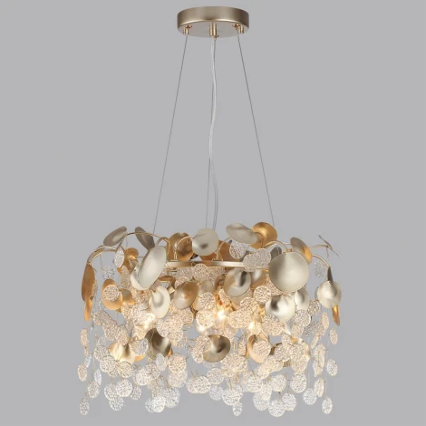 Подвесная люстра Odeon Light Coins 5104/6 золотистый/прозрачный металл/стекло E14 6*40W 220В (на тросе)