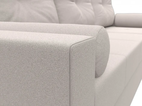 Диван угловой Верона Лайт правый угол (ДСП,ЛДСП/Пластик/Замша/Бежевый) Лига Диванов 127863