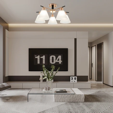 Потолочная люстра на штанге Arte Milano Napoli 322119/5 FG+BK (220V)