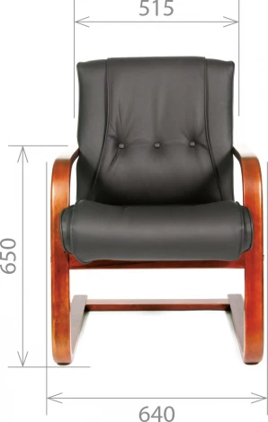 Компьютерное кресло CHAIRMAN 653 V кожа (Дерево,Экокожа/Черный)