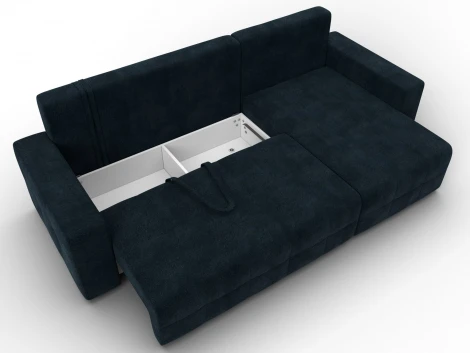 Диван угловой Лига-122 угол универсальный (ДСП,Брус,Велюр/Графит) Лига Диванов 137611