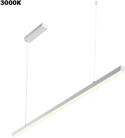 Подвесной линейный светильник светодиодный диммируемый Novotech Sotto 359441 белый LED 48W 220V (Умный дом, Алиса, голосое управление) (регулировка яркости, на тросе)