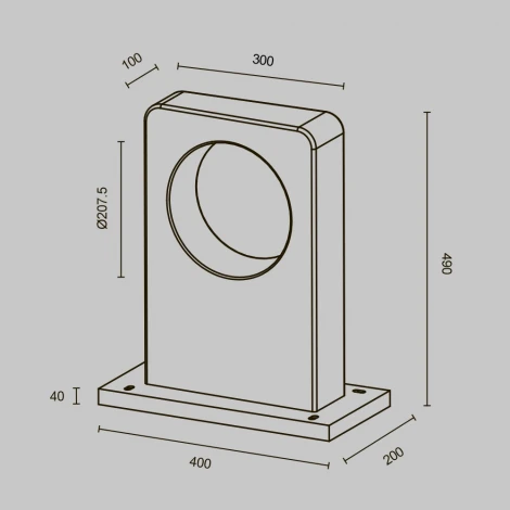 Наземный светильник Maytoni Betone O469FL-L7CM3K (LED, 220V, IP65)