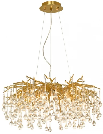Подвесная люстра Lussole Mesa LSP-8851 (220V, хрусталь, на тросе, ветки)