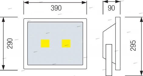 Прожектор уличный светодиодный Horoz, 1 плафон, черный с никелем и прозрачным