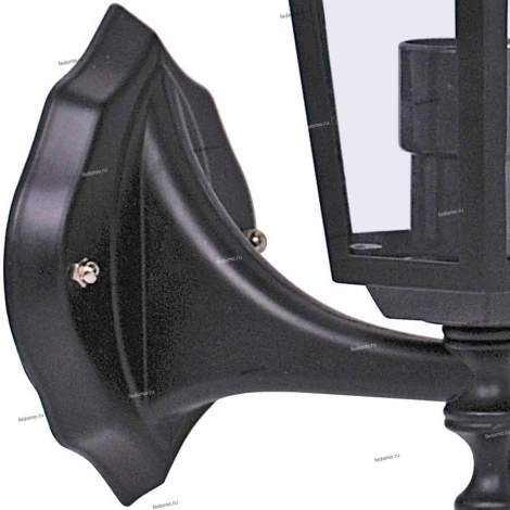 Бра уличное Horoz Erguvan, 1 плафон, черный с прозрачным