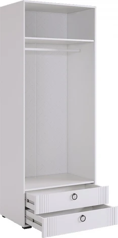 Ева Шкаф двухдверный 103.01 Mebelson (ЛДСП,МДФ,ПВХ,Пластик/Светлое дерево,Белый) арт.UL.103-M.104.01.3101