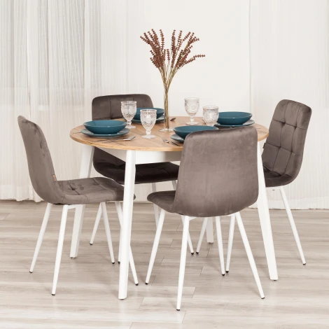 Стул CHILLY (mod. JSC-220) / 1 шт. в упаковке Tetchair (Велюр,Металл /Серый) арт.24969