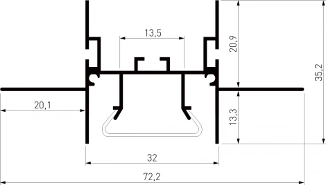 Алюминиевый профиль Elektrostandard LL-2-ALP023 для натяжного потолка под светодиодную ленту
