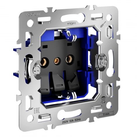 Механизм розетки с заземлением 16А Voltum S70 VLS0401M