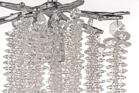 Подвесная люстра хрустальная Dio D'Arte Tavenna Nickel H 1.5.21.100 N (220V, на тросе)