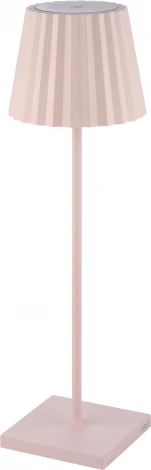 Интерьерная настольная лампа светодиодная с аккумулятором Ubiqua Plissè 189205 (регулировка яркости, сенсорный выключатель, IP54)