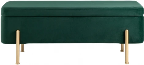 Банкетка Stool Group Болейн с ящиком велюр зеленый УТ000035334