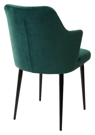 Стул M-City HERMAN ЗЕЛЕНЫЙ #19, велюр / черный каркас
