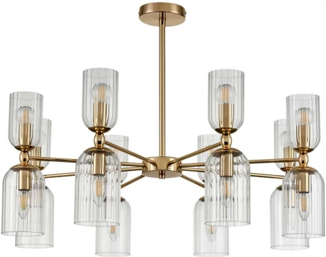 Потолочная люстра на штанге Lumion Kassia 6586/16 золото/прозрачный, металл/стекло E14 16*40W 220V