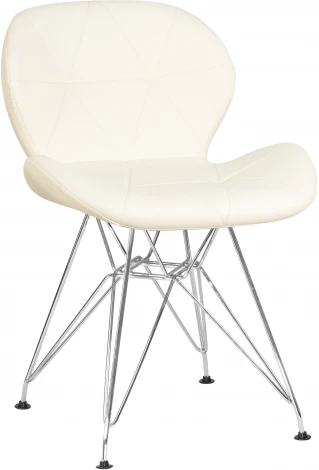 Стул обеденный BUTTERFLY CHROME (ножки хром, цвет кремовый)