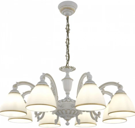 Подвесная люстра Arte Milano AM341837 341837/8 WT+G (220V, на цепи)