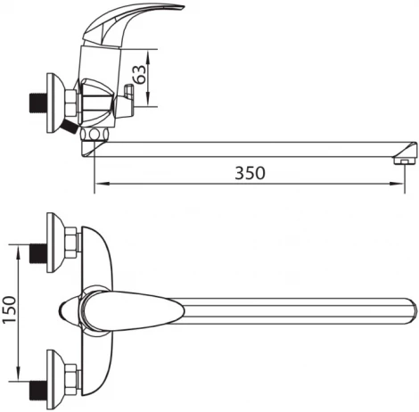 Смеситель Iddis Leaf LEASBL2I10WA универсальный