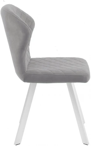 Стул DikLine 339 поворотный B22 GREY, ножки белые