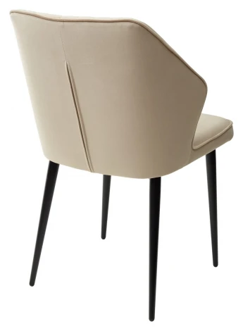 Стул SEATTLE-V БЕЖЕВЫЙ #5, велюр / черный каркас