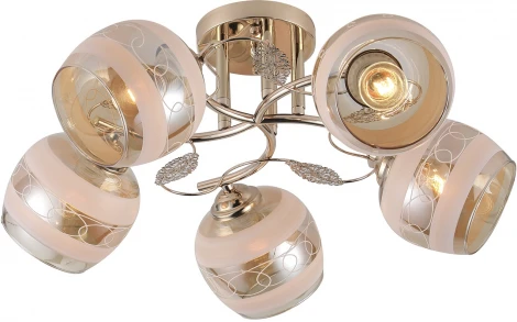 Потолочная люстра на штанге Escada Aiva 1110/5PL E27*40W Gold (220V)