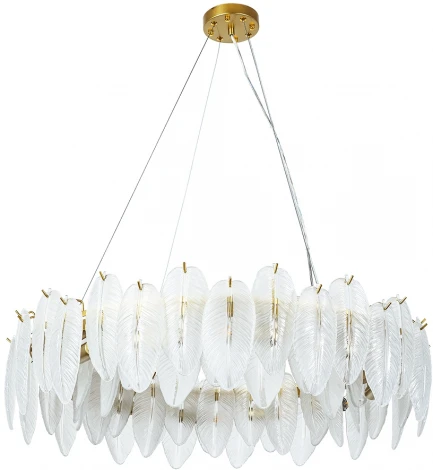 Подвесная люстра Arte Lamp Evie A4052SP-12SG (220V, на тросе, листья)