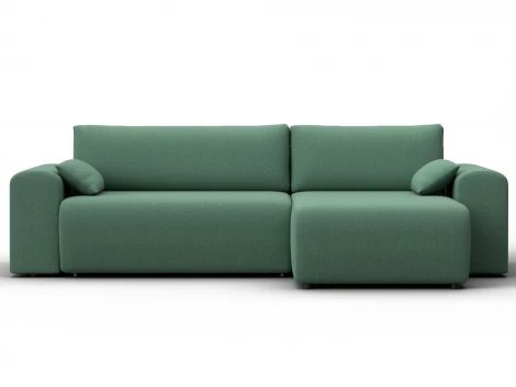 Диван угловой Лига-099 угол универсальный (ДВП,ДСП,ЛДСП,Брус,Фанера/Пластик/Рогожка/Зеленый) Лига Диванов 133696