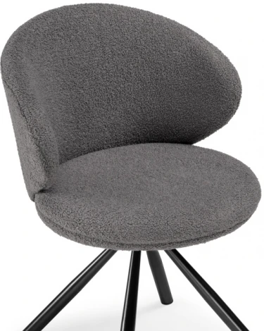 Стул Woodville на металлокаркасе Solomon крутящийся gray / black 15601