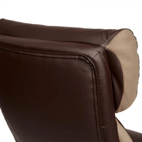 Кресло DUKE кож/зам/ткань, коричневый/бронза, 36-36/21 Tetchair 12905
