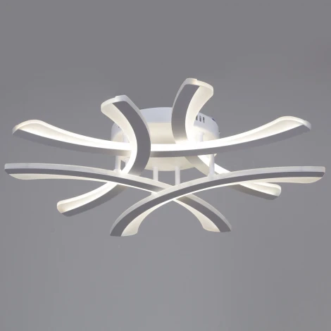 Потолочная люстра светодиодная на штанге с пультом с регулировкой цветовой температуры, яркости и с ночным режимом Reluce 94090-0.3-05 WH