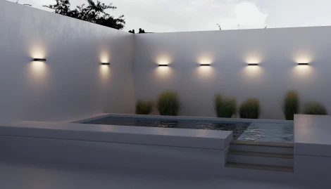 Уличный настенный светильник  Maytoni Lot O428WL-L20GF3K (LED, 220V, IP65)