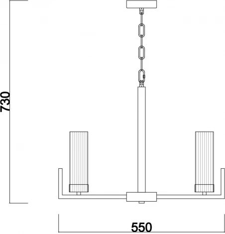 Подвесная люстра Adeline FR5214PL-05BS (220V, на цепи)