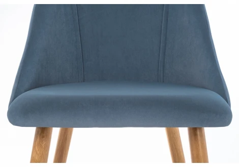 Стул на металлокаркасе morgan blue / wood